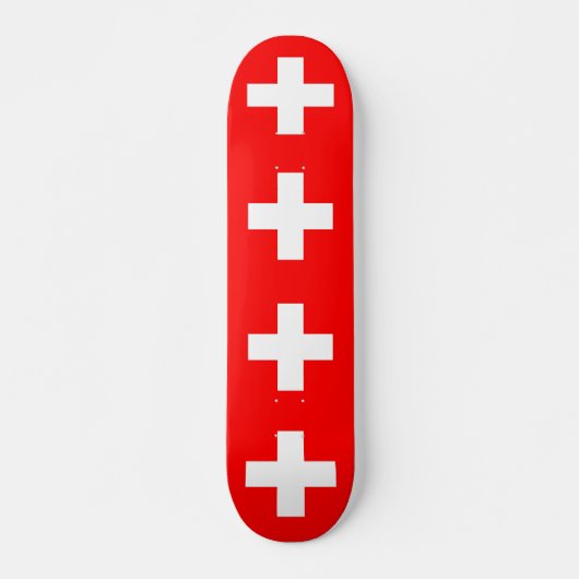Skateboard met vlag van Zwitserland (Voorkant)