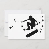 skateboard met vogels kaart (Voorkant)
