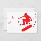 skateboard met vogels kaart (Voorkant)