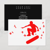 skateboard met vogels kaart (Voorkant / Achterkant)