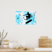 skateboard met vogels poster (Keuken)