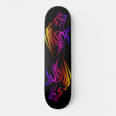 Skateboard met vuurleeuw - Aangepaste kleuren (Voorkant)