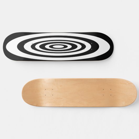 Skateboard met witte en zwarte Surven (Horizontaal)