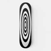 Skateboard met witte en zwarte Surven (Voorkant)