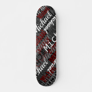 Skateboard met zijn naam