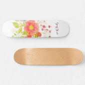Skateboard met zomerbloemen (Horizontaal)