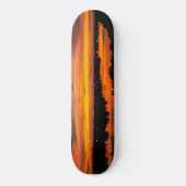 Skateboard met zonsondergang (Voorkant)
