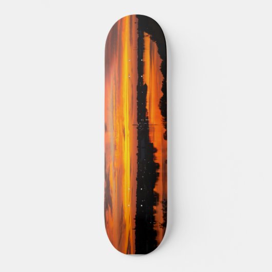 Skateboard met zonsondergang (Voorkant)
