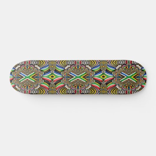 Skateboard met Zuid-Afrikaanse kleuren Design (Horizontaal)