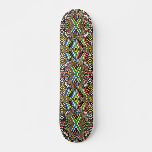 Skateboard met Zuid-Afrikaanse kleuren Design (Voorkant)