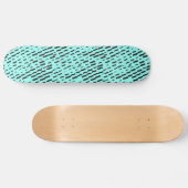 Skateboard met zwarte abstracte print. (Horizontaal)