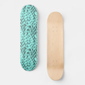 Skateboard met zwarte abstracte print. (Voorkant)