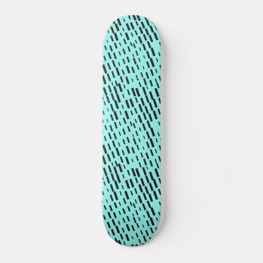 Skateboard met zwarte abstracte print. (Voorkant)