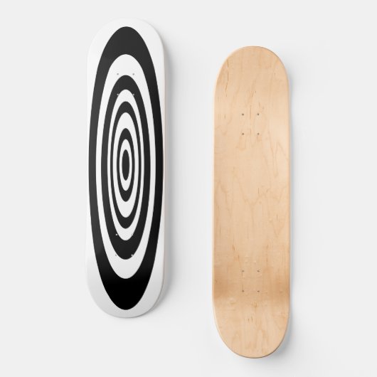 Skateboard met zwarte en witte Surf (Voorkant)