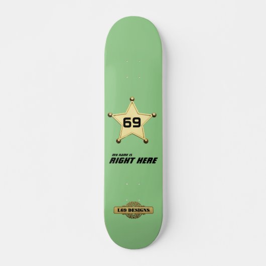 skateboard "Mijn naam is hier" (Voorkant)