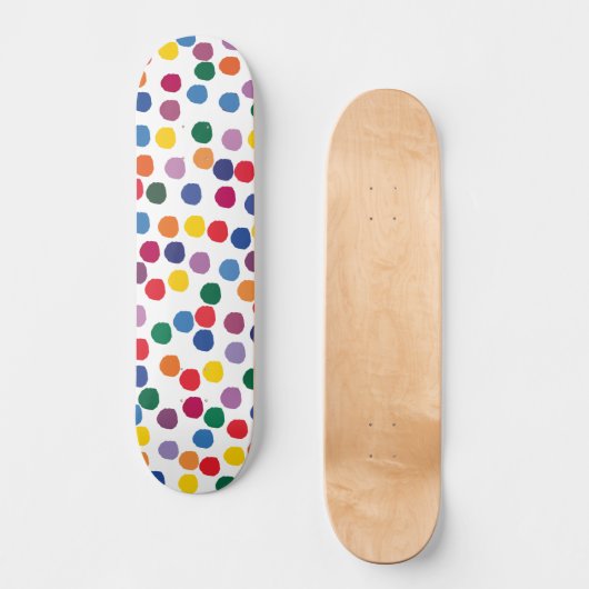 Skateboard mit bunten Punkten (Voorkant)