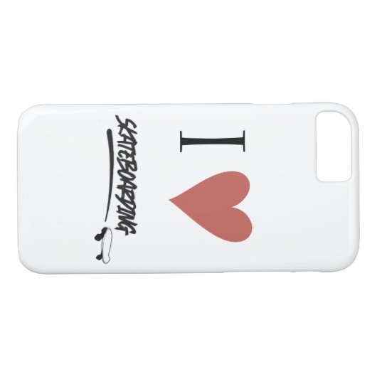 Skateboard Modern Ik hou van skateboarden Case-Mate iPhone Case (Achterkant (Horizontaal))