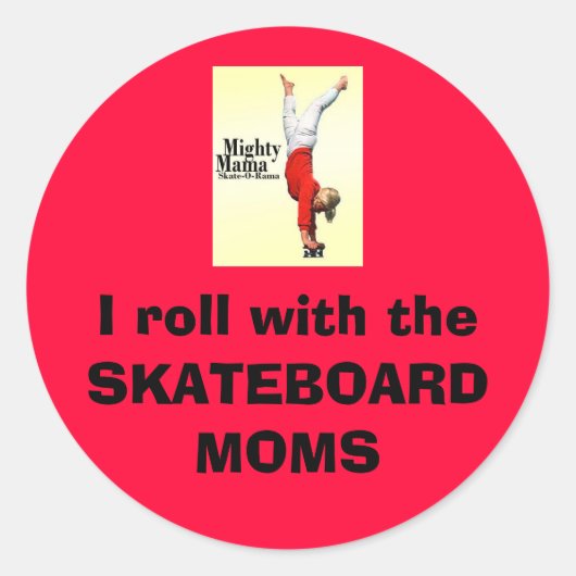 Skateboard Moms Sticker (Voorkant)