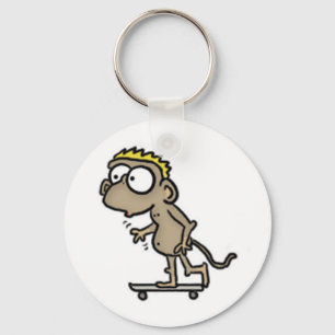 Skateboard Monkey-Sleutelhanger Sleutelhanger