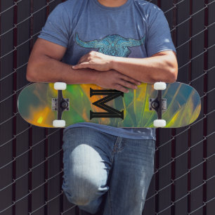 Skateboard monogram initiaal