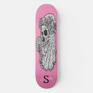 skateboard Monogram roze bruiloft