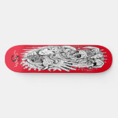 skateboard Monogram Skull Skeleton Court Jester (Horizontaal)