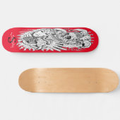 skateboard Monogram Skull Skeleton Court Jester (Horizontaal)