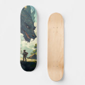 Skateboard Monstruo lagarto y guerrero japonés (Voorkant)
