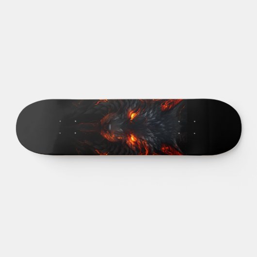 Skateboard Monstruo zorro con ojos rojos (Horizontaal)