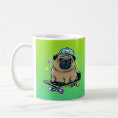 skateboard-mopshond koffiemok (Links)
