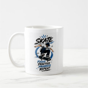 Skateboard Motivatie Design Koffiemok