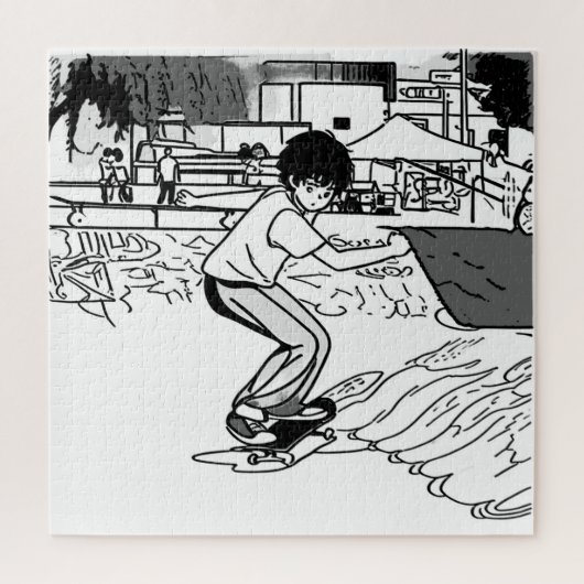 Skateboard Moves - Young Skateboarder Legpuzzel (Verticaal)