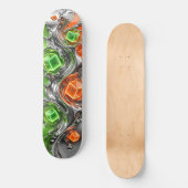 Skateboard - Neon Chroom Vloeibare Spatdek (Voorkant)