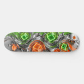 Skateboard - Neon Chroom Vloeibare Spatdek (Horizontaal)