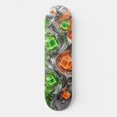 Skateboard - Neon Chroom Vloeibare Spatdek (Voorkant)