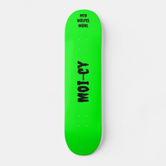 Skateboard neongrün (Voorkant)