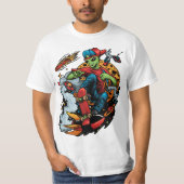 Skateboard of the Galaxy T-shirt (Voorkant)