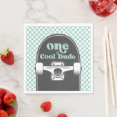 Skateboard One Cool Dude Verjaardag Servet (Insitu)