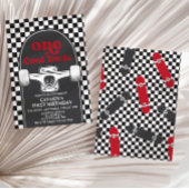 Skateboard One Cool guy 1st Birthday Uitnodiging