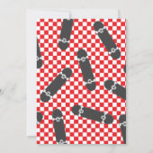 Skateboard One Cool guy 1st Birthday Uitnodiging (Achterkant)