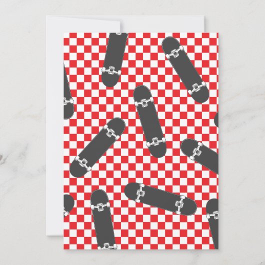 Skateboard One Cool guy 1st Birthday Uitnodiging (Achterkant)