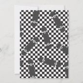 Skateboard One Cool guy 1st Birthday Uitnodiging (Achterkant)