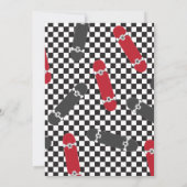 Skateboard One Cool guy 1st Birthday Uitnodiging (Achterkant)