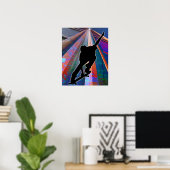 Skateboard op een bouwRay Poster (Thuiskantoor)