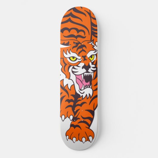 Skateboard Oranje Tiger (Voorkant)