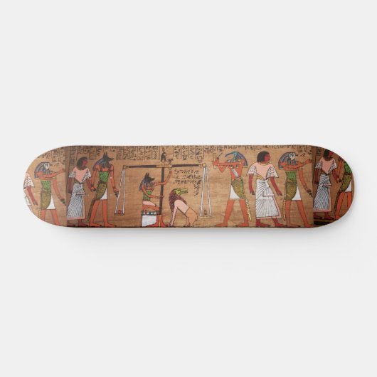 Skateboard over Egypte-Hieroglyphs (Horizontaal)