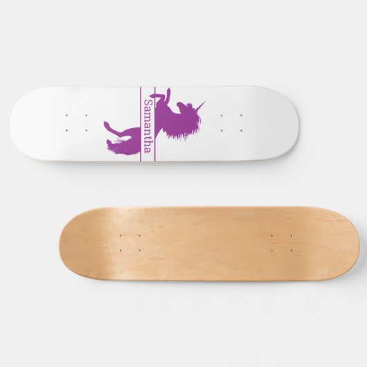 Skateboard Paarse Unicorn (Horizontaal)