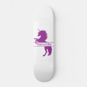 Skateboard Paarse Unicorn (Voorkant)