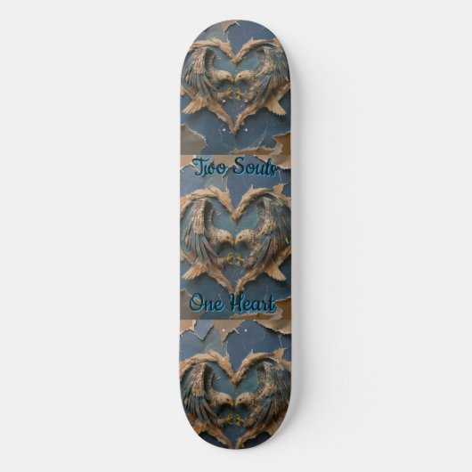 Skateboard Paper Cut Eagle Two Souls One Heart (Voorkant)