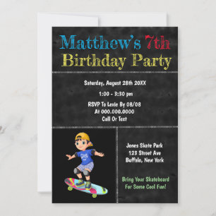 Skateboard Park Birthday Party